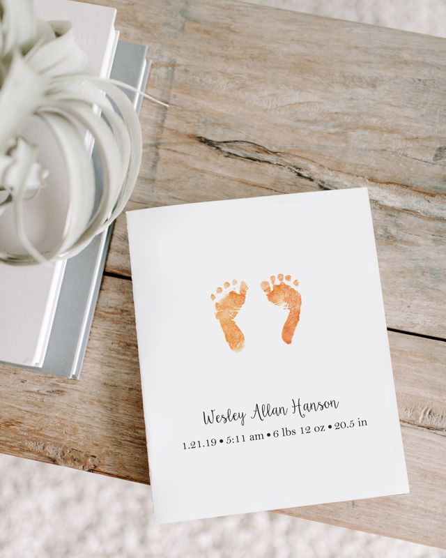 Watercolor Baby Footprint Art