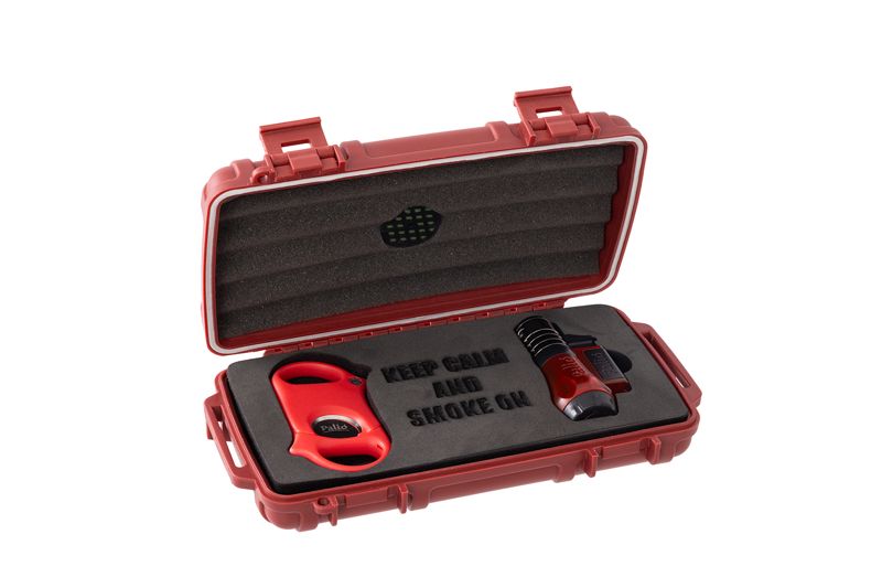 Cigar Caddy® Essentials Gift Set Red