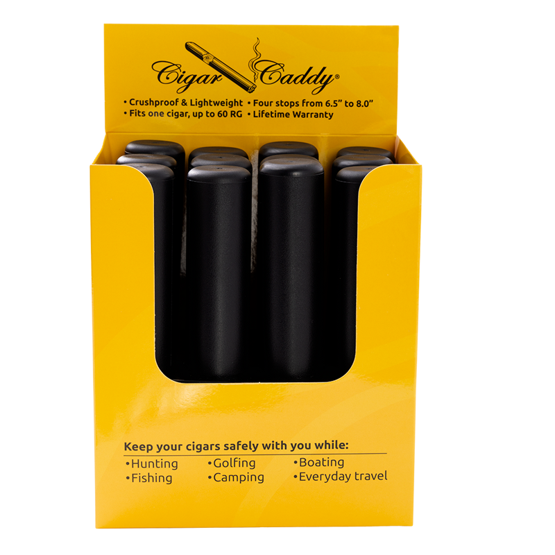 Cigar Caddy® Cigar Tube Display, 1 ct, 12 qty Black