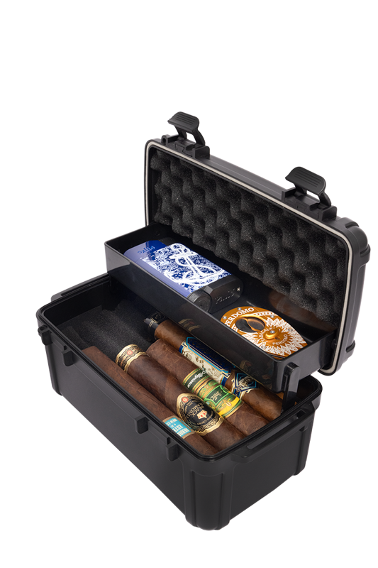 Cigar Caddy Tackle Box Black & Black