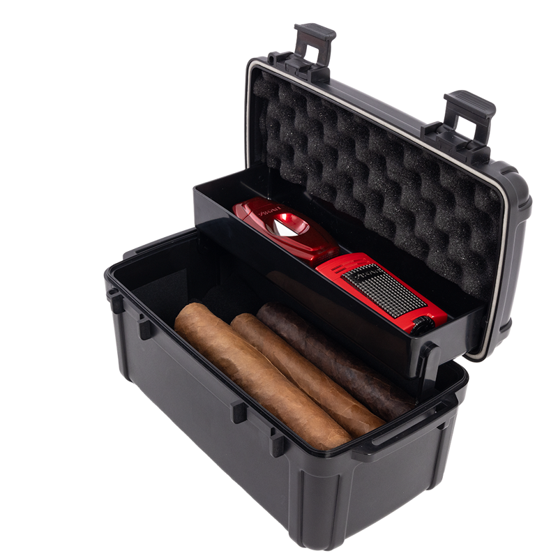 Cigar Caddy Tackle Box Black & Black