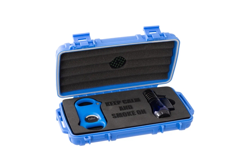Cigar Caddy® Essentials Gift Set Blue
