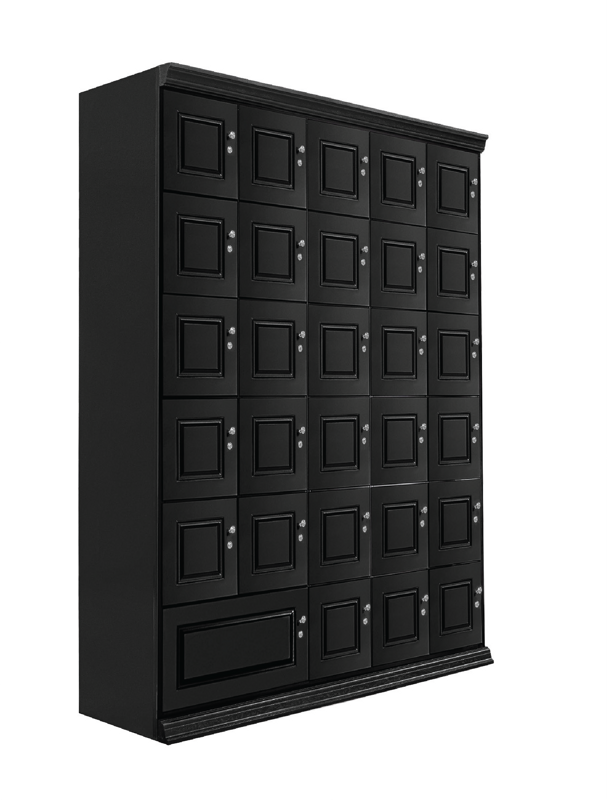 Large 29-Unit Cigar Locker Humidor Black