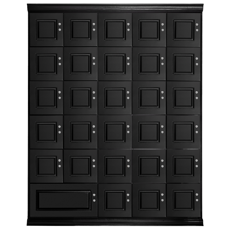 Large 29-Unit Cigar Locker Humidor Black