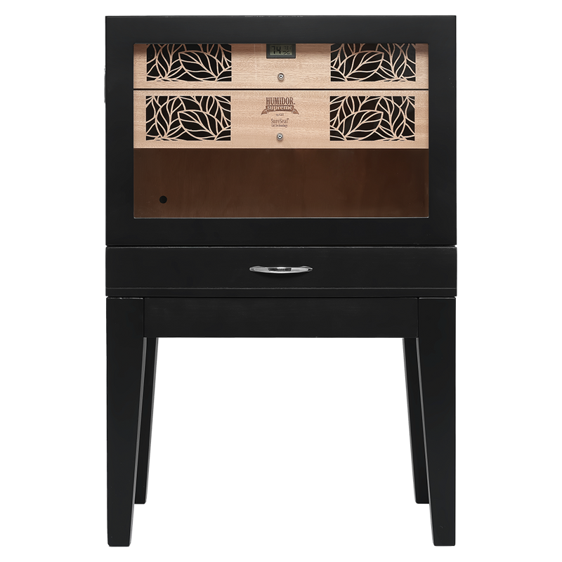 Humidor Supreme® Balthazar II End Table  Humidor Black Oak