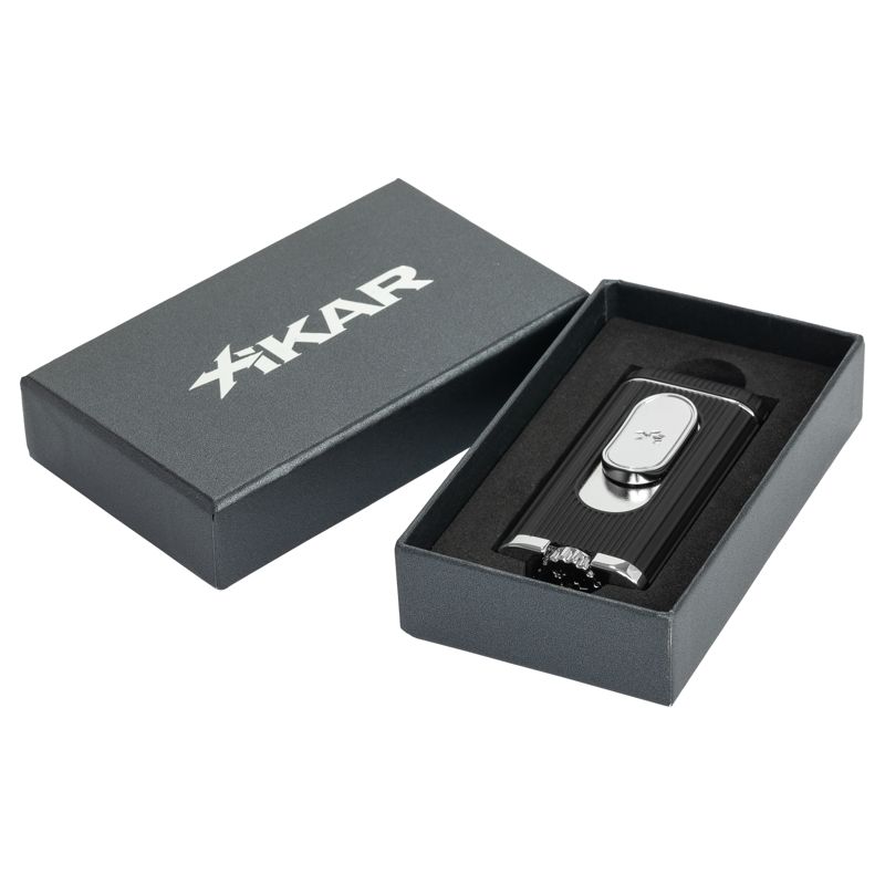 XIKAR® Hedron Lighter Black & Chrome
