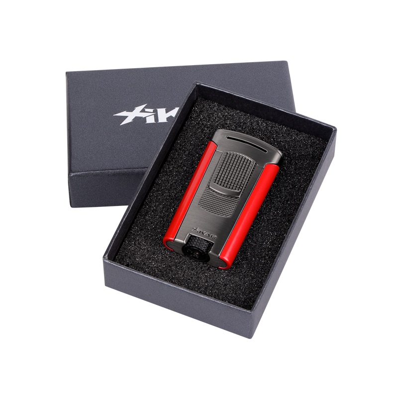 Xikar Astral Lighter Gunmetal and Red