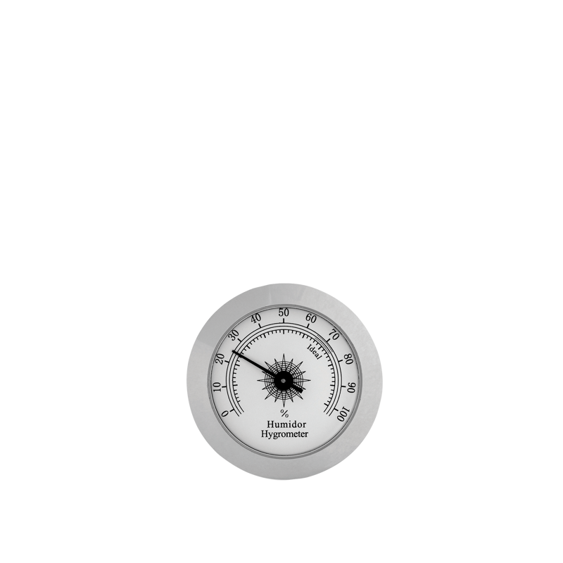 Round Analog Hygrometer Silver