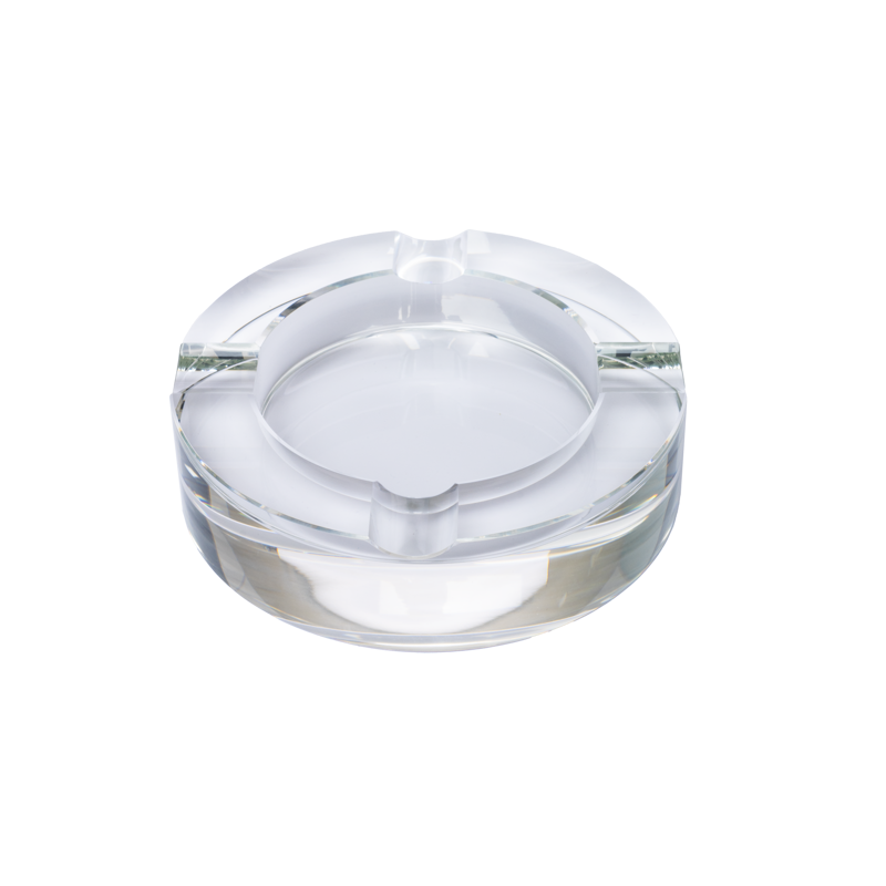 Crystal Ashtray by Quality Importers Crystal Round ROUND 4 STICK