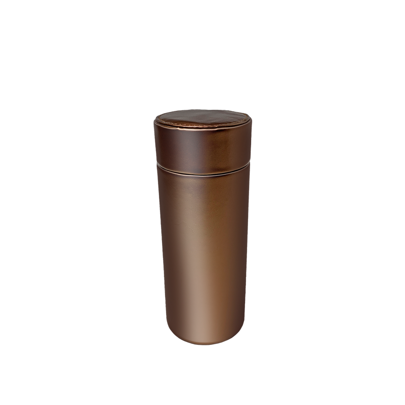 Leather Humidor Tube Brown TRAVEL