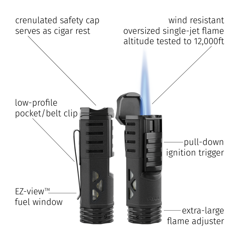 XIKAR® Tactical 1 Lighter Black SINGLE