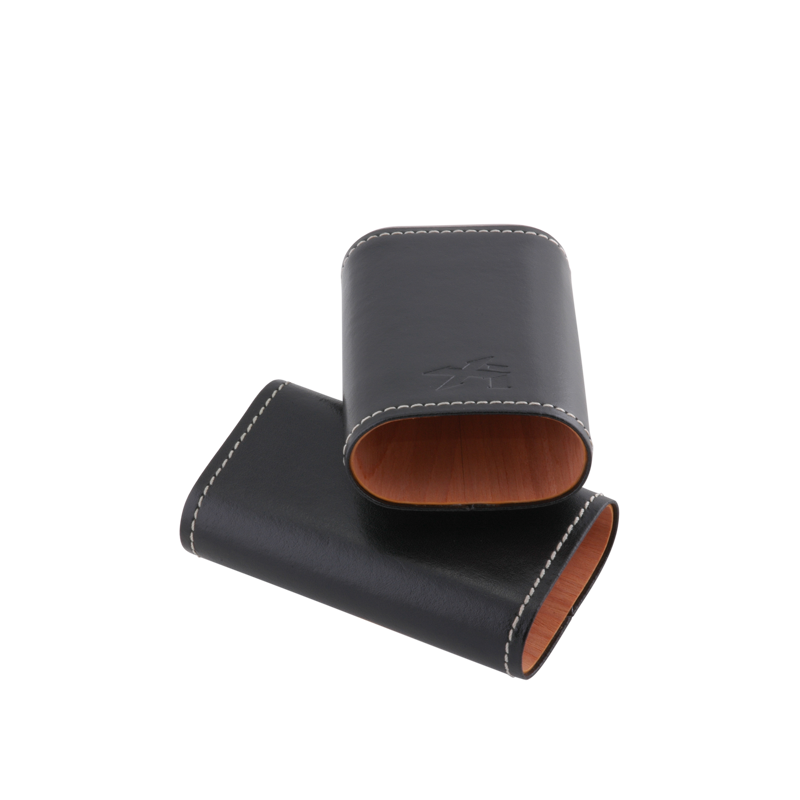 Xikar Envoy Leather 3 Cigar Holder Black 3Ct