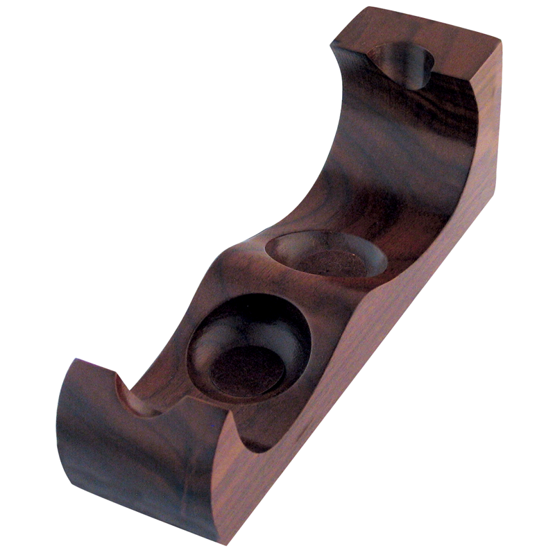 Wooden Pipe Stand Walnut (Double) DOUBLE RACK