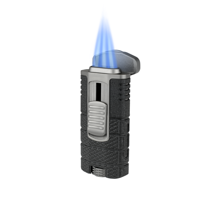 Xikar Tactical Triple Flame Lighter Black & Gunmetal TRIPLE