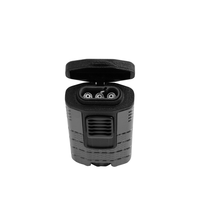 Xikar Tactical Triple Flame Lighter GUNMETAL & BLACK TRIPLE