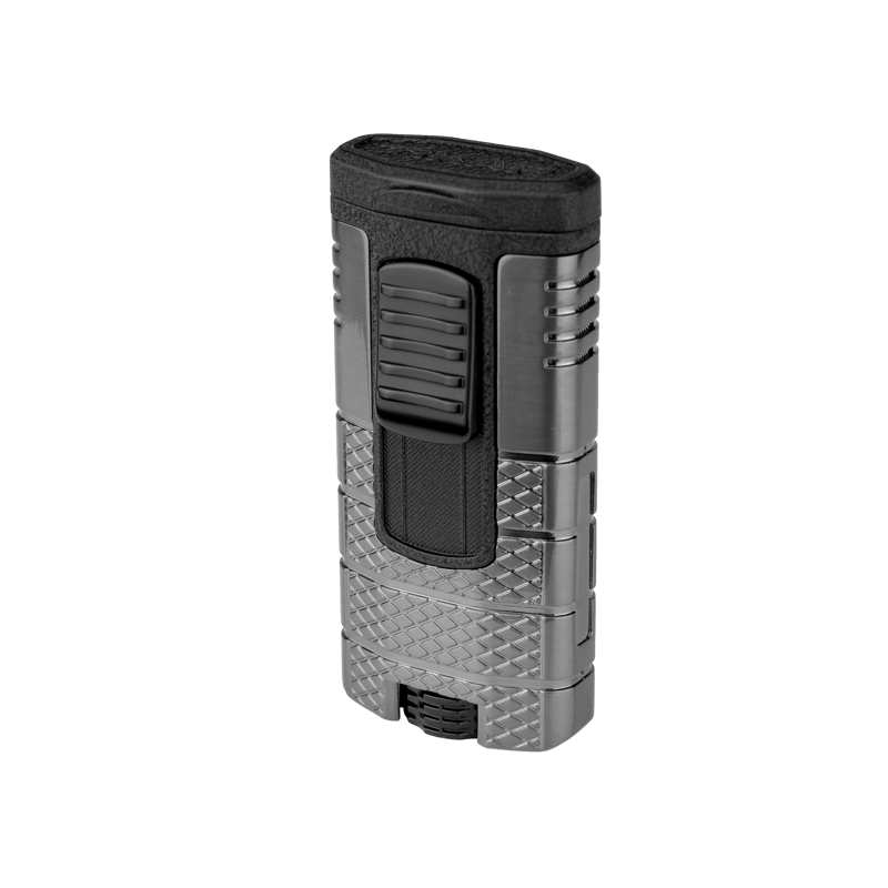 Xikar Tactical Triple Flame Lighter GUNMETAL & BLACK TRIPLE
