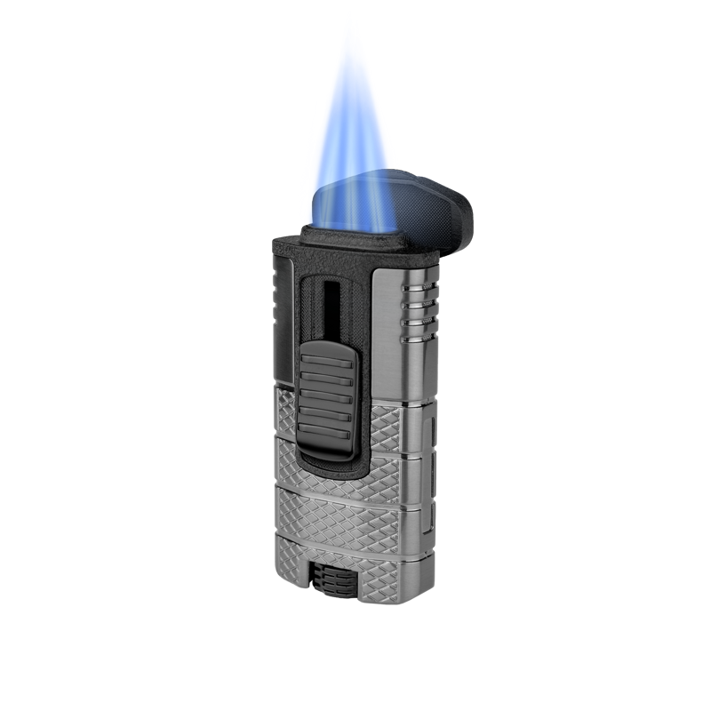 Xikar Tactical Triple Flame Lighter GUNMETAL & BLACK TRIPLE