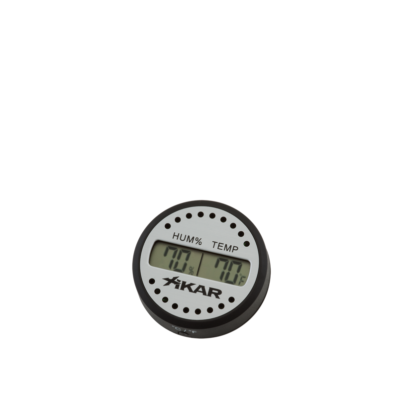 Xikar Round Digital Hygrometer Black