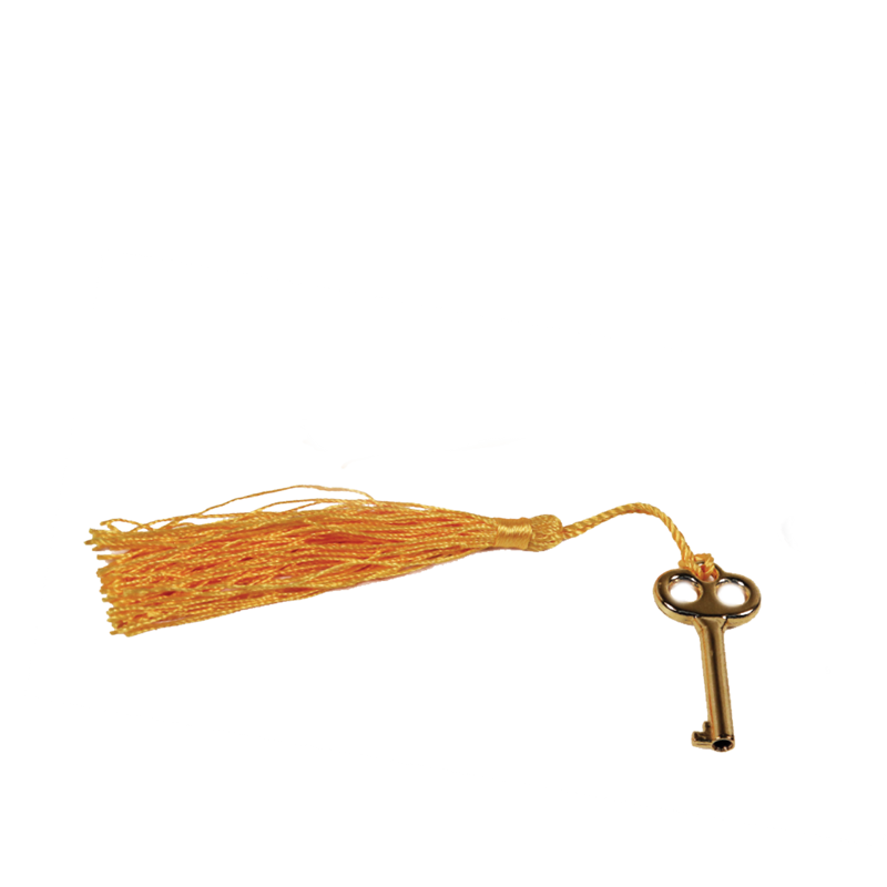 QUALITY IMPORTERS YELLOW TASSEL KEY Gold