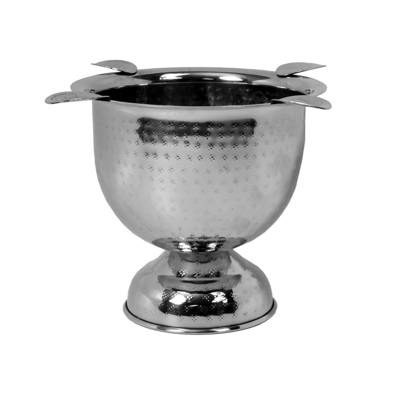 Stinky Cigar Tall Ashtray Hammered Stainless Steel