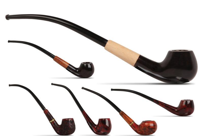Pipes | Church Warden Glossy Burl LONG STEM