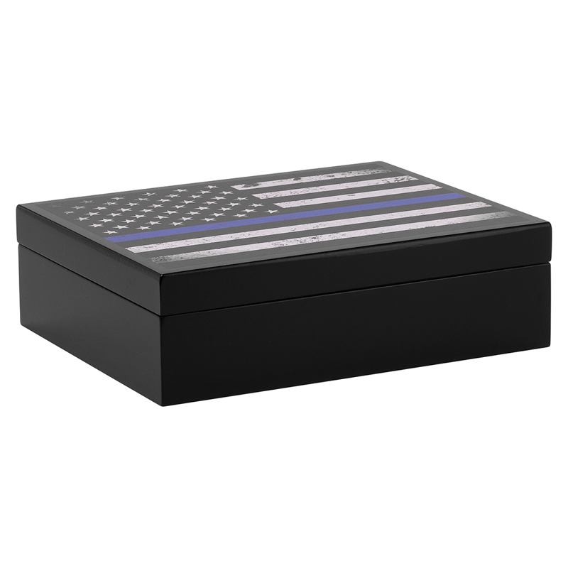 Humidor Supreme® 20 Count Traveler Humidor -  Traditional Blue Flag