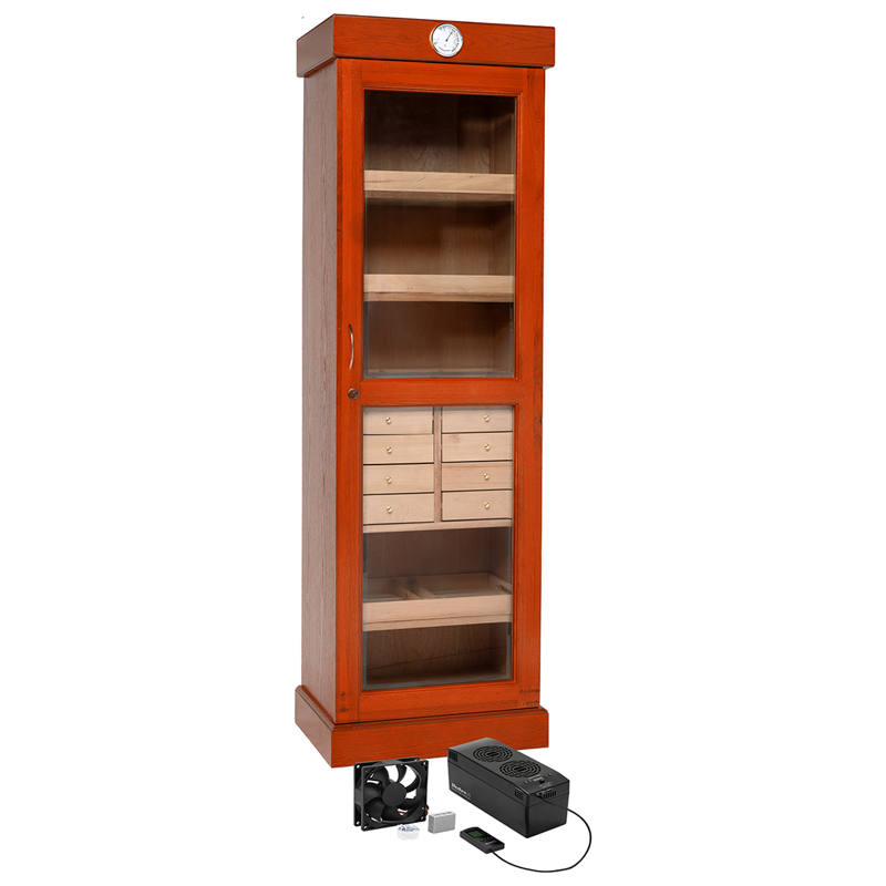 Humidor Supreme® Cherry Cigar Tower with Drawers Kit