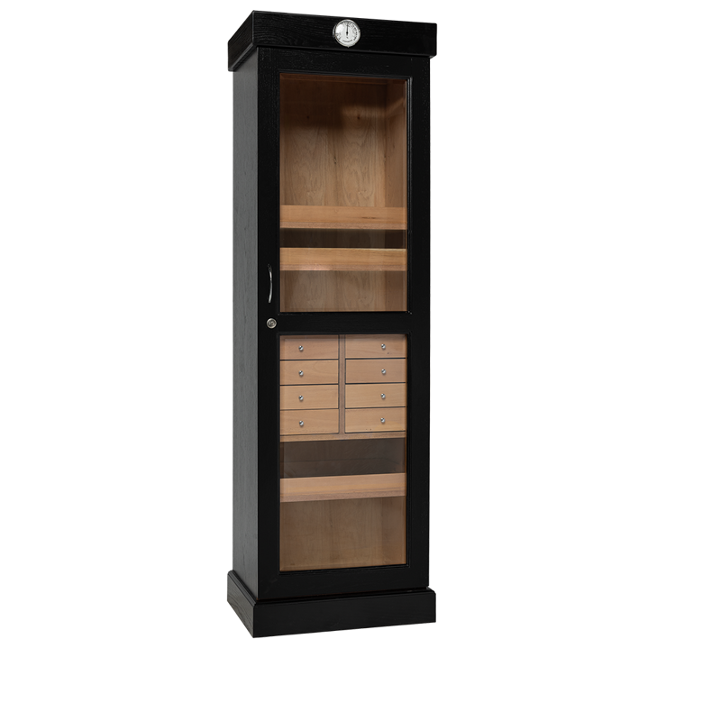 COMMERCIAL DISPLAY HUMIDOR 2000  TOWER DRAWER UNIT Black