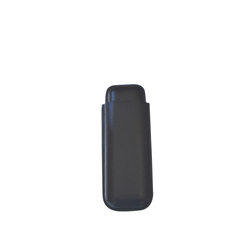 Two-Cigar Leather Case Black 2 FINGER