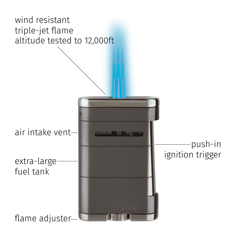 Xikar Allume Lighter Black TRIPLE
