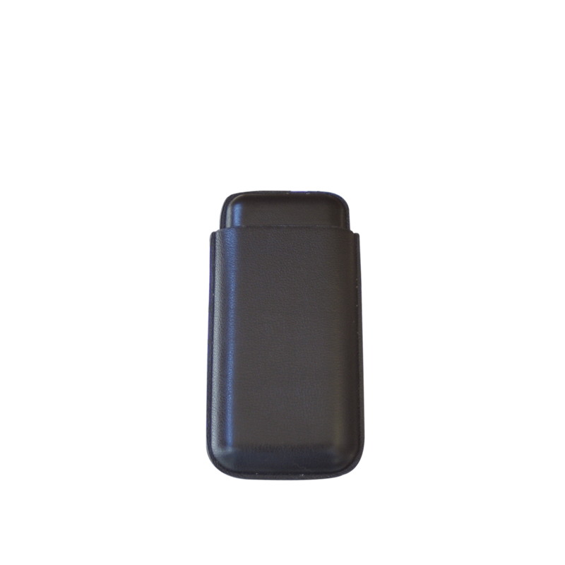 Three-Cigar Leather Case Black 2 FINGER
