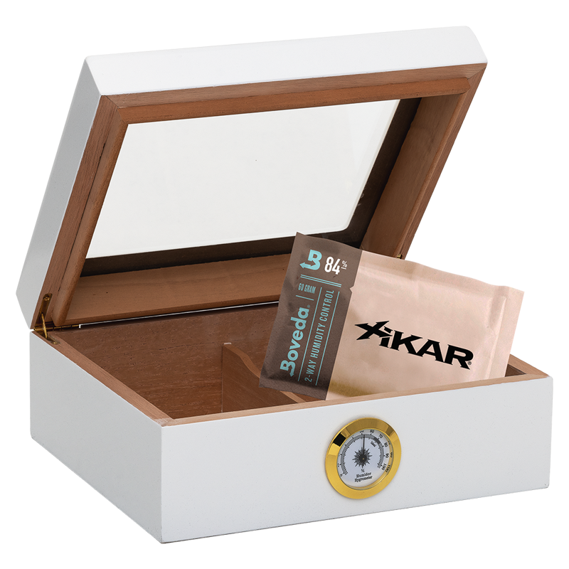White MEDIUM HUMIDOR (50-75CT)