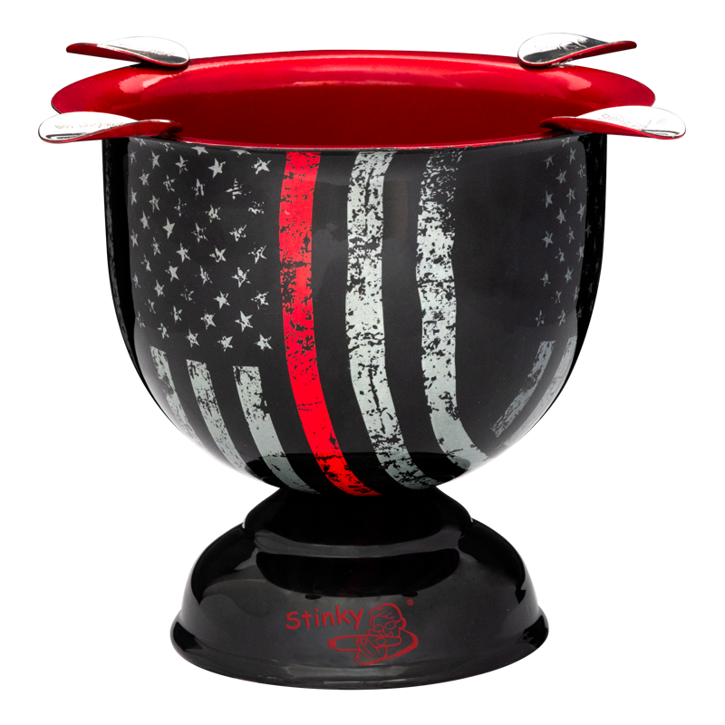 STINKY CIGAR® TALL GRAPHIC SERIES ASHTRAYS Red Line