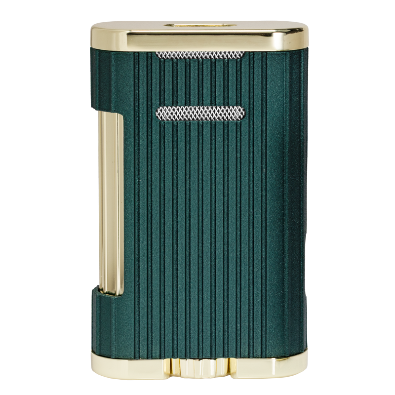 Xikar® Allume 3 Table Lighter Green & Gold