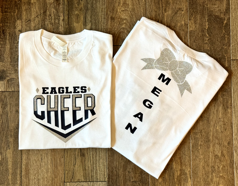 Custom Cheer Top - Double V Design (T-Shirt)