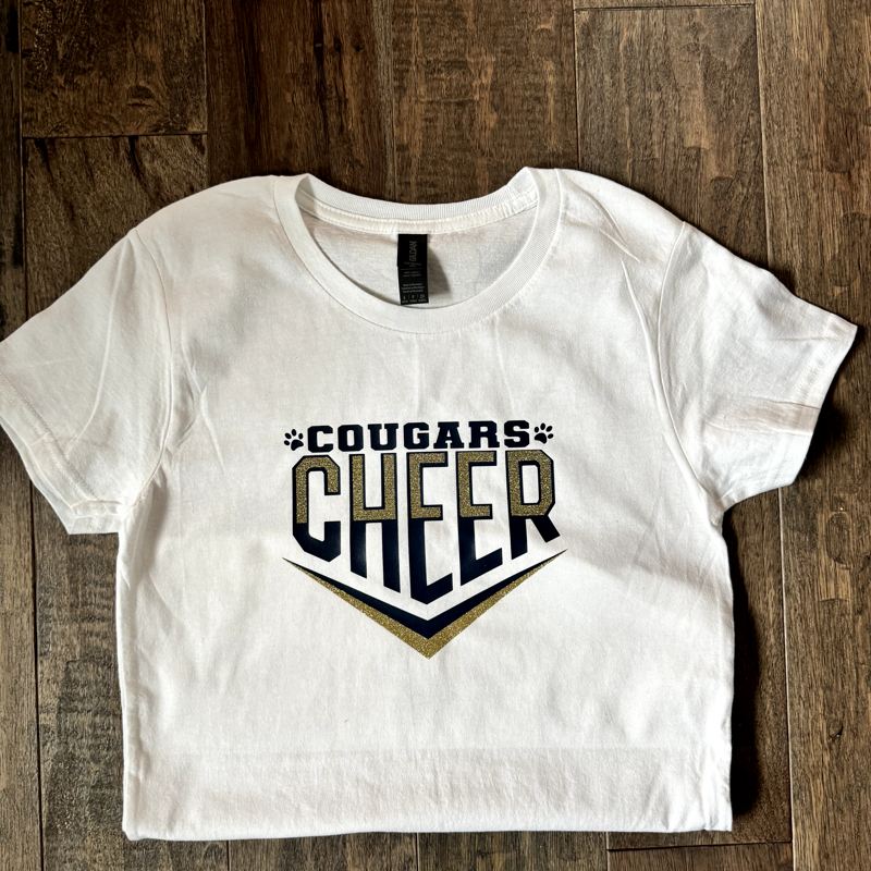 Custom Cheer Top - Double V Design (T-Shirt)