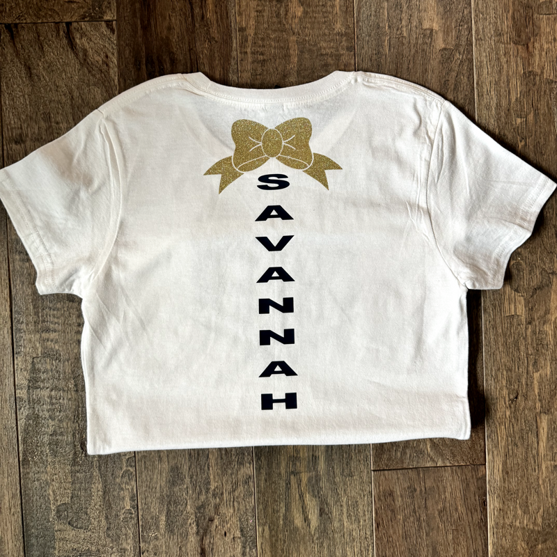 Custom Cheer Top - Double V Design (T-Shirt)