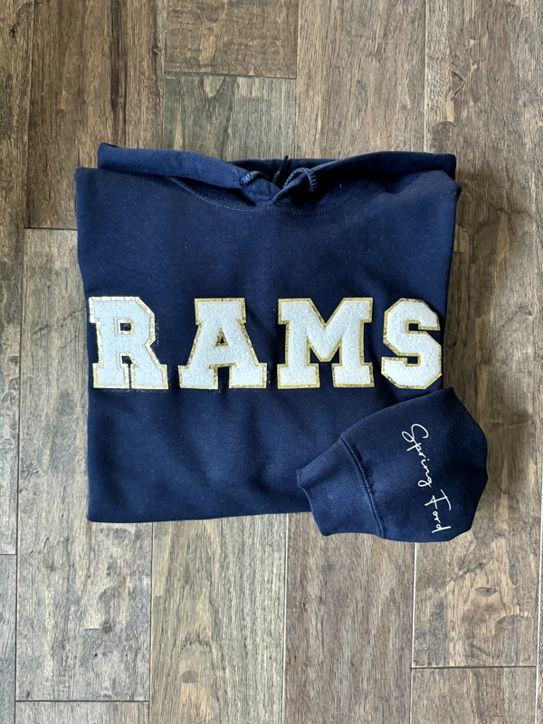 Rams Varsity Patch Sweatshirt (Crewneck Sweatshirt)
