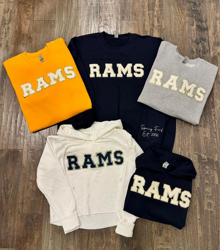 Rams Varsity Patch Sweatshirt (Crewneck Sweatshirt)