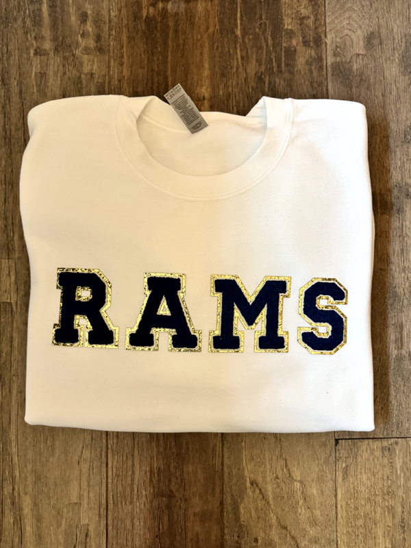 Rams Varsity Patch Sweatshirt (Crewneck Sweatshirt)