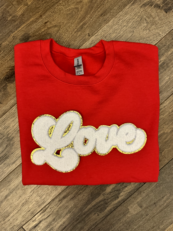 Love Patch Sweatshirt (Crewneck Sweatshirt)