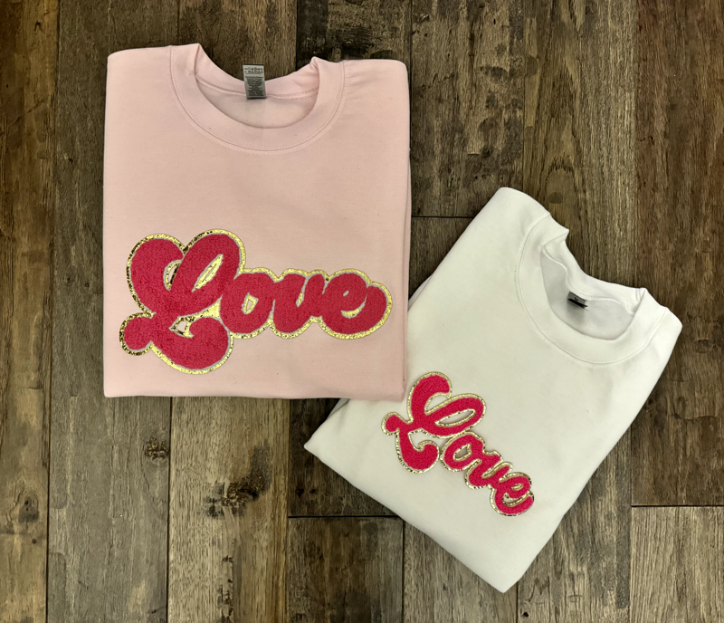 Love Patch Sweatshirt (Crewneck Sweatshirt)