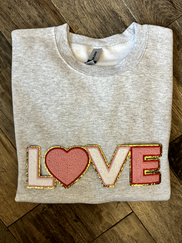 LOVE Attached Patch Sweatshirt (Crewneck Sweatshirt)