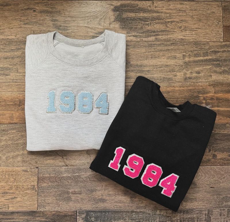Birthday Year Patch Sweatshirt (Crewneck Sweatshirt)