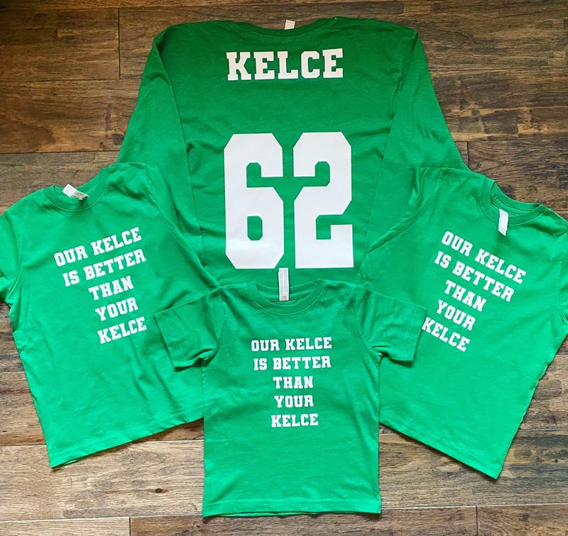 Our Kelce is Better Than Yours (Toddler Crewneck T-Shirt)