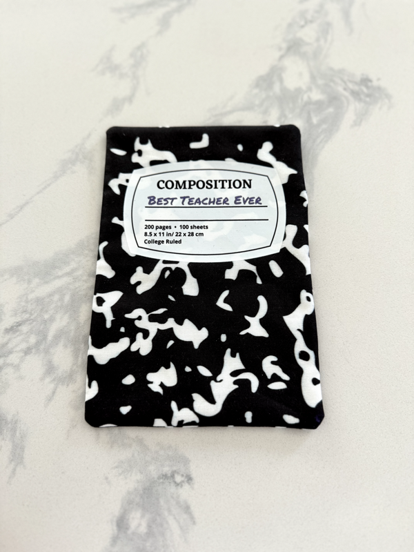 Composition Notebook Style Mug Rug