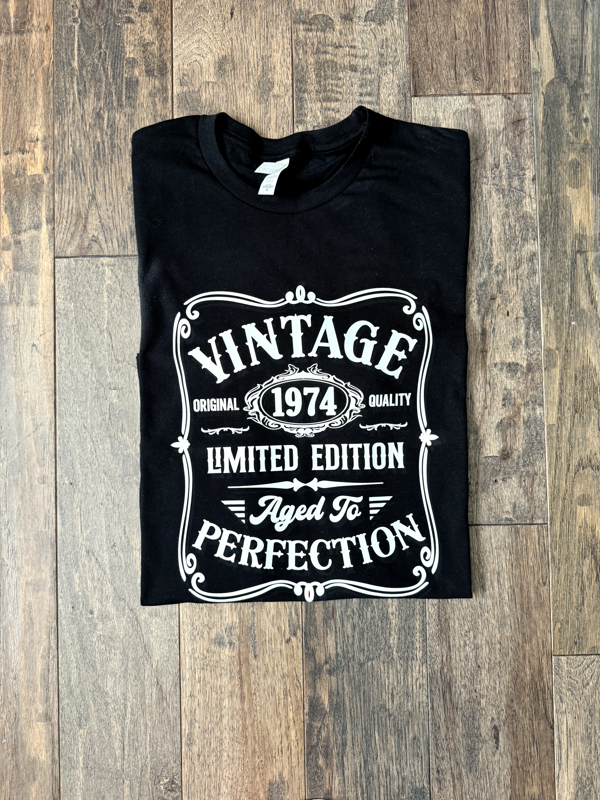 Whiskey Inspired Vintage Birthday Shirt (Unisex T-Shirt)