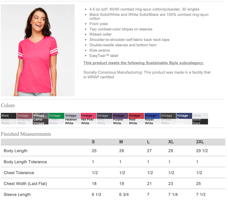 Women's Football Tee
