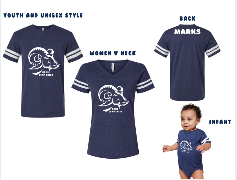 Rams Football Tee (Infant Short Sleeve Onsie)