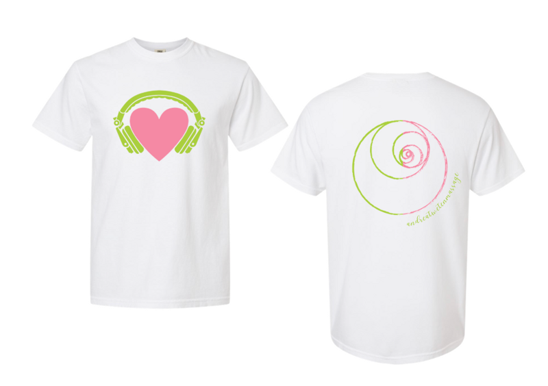 Andrea Tweten Massage - Neon Headphones Unisex Tee